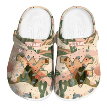 customized west virginia mountaineers desert cactus pattern clogs best selling