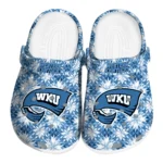 customized western kentucky hilltoppers snowflake mosaic clogs best selling