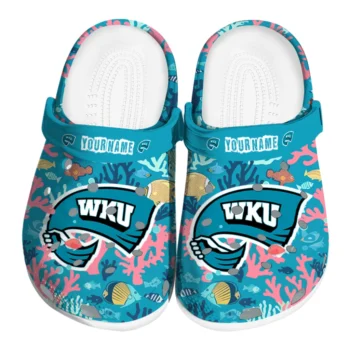 customized western kentucky hilltoppers tropical fish ocean clogs best selling