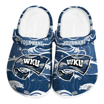 customized western kentucky hilltoppers wave flow clogs best selling