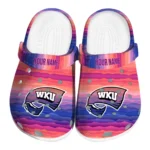 customized western kentucky hilltoppers wavy stripes clogs best selling