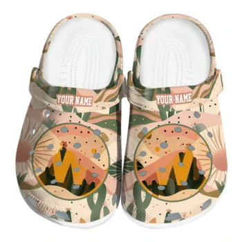 customized western michigan broncos desert cactus pattern clogs best selling