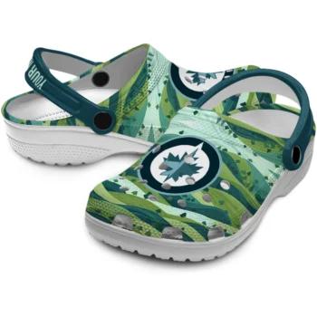 customized winnipeg jets hills illustration clogs high quality