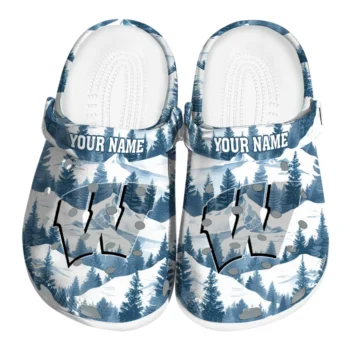 customized wisconsin badgers snowy mountains clogs best selling