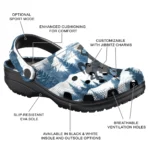 customized wyoming cowboys snowy mountains clogs best selling