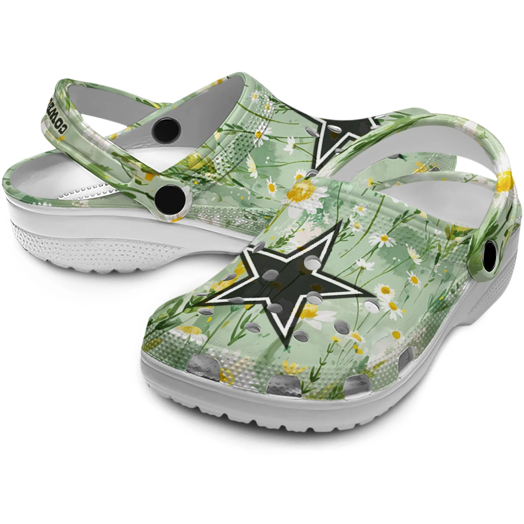 dallas cowboys daisy cluster clogs high quality dallas cowboys daisy cluster clogs high quality