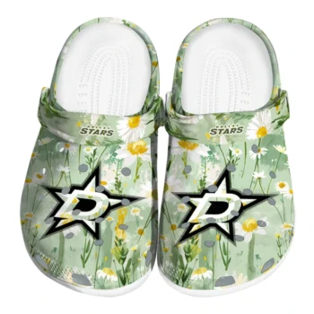 dallas stars daisy cluster clogs best selling