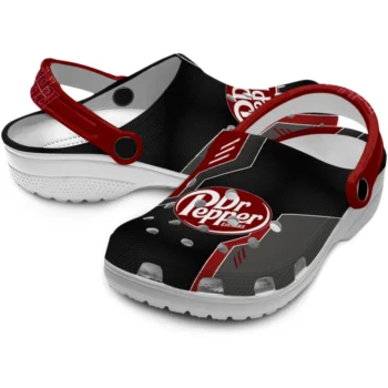 dr pepper brand emblem red black clogs high quality hey clogs
