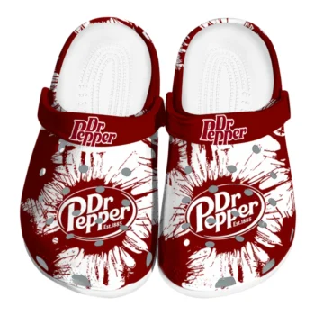 dr pepper logo splash red white clogs best selling hey clogs