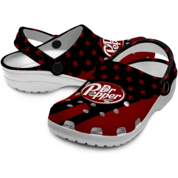 dr pepper logo stars red black clogs high quality hey clogs