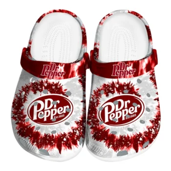dr pepper tie dye design red white clogs best selling hey clogs