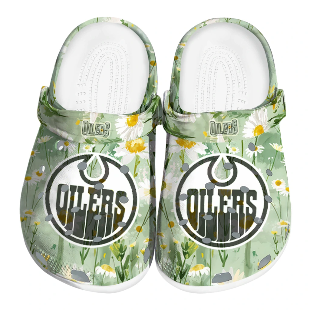 edmonton oilers daisy cluster clogs best selling edmonton oilers daisy cluster clogs best selling