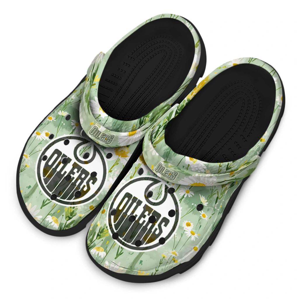 edmonton oilers daisy cluster clogs latest model edmonton oilers daisy cluster clogs latest model