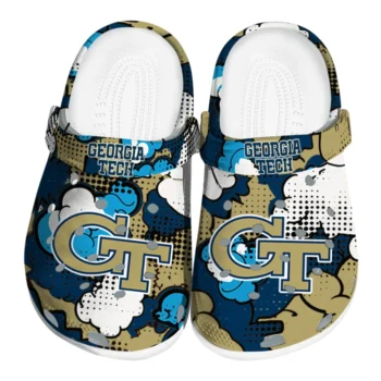 georgia tech yellow jackets cloud splash clogs best selling