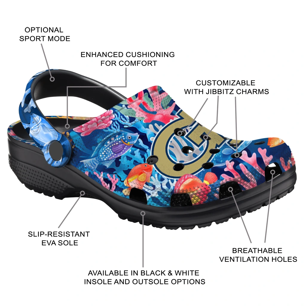 georgia tech yellow jackets ocean wonders clogs new arrival georgia tech yellow jackets ocean wonders clogs new arrival