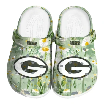 green bay packers daisy cluster clogs best selling
