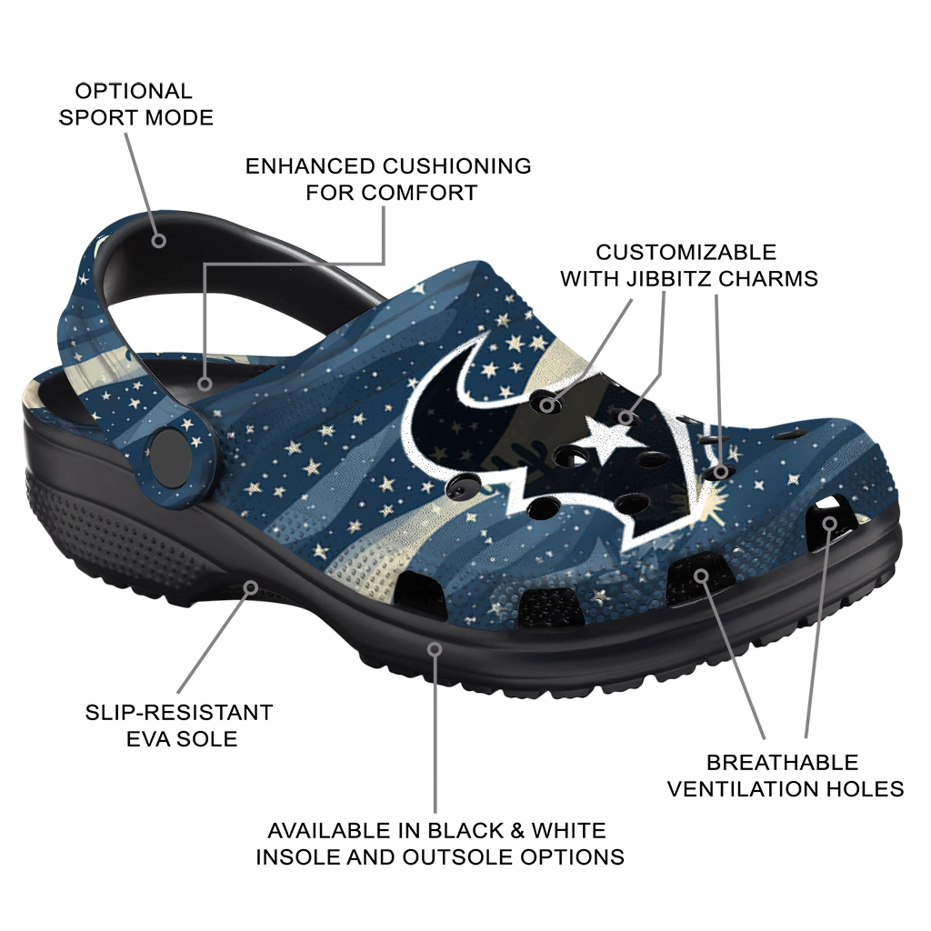 houston texans night cactus clogs new arrival houston texans night cactus clogs new arrival