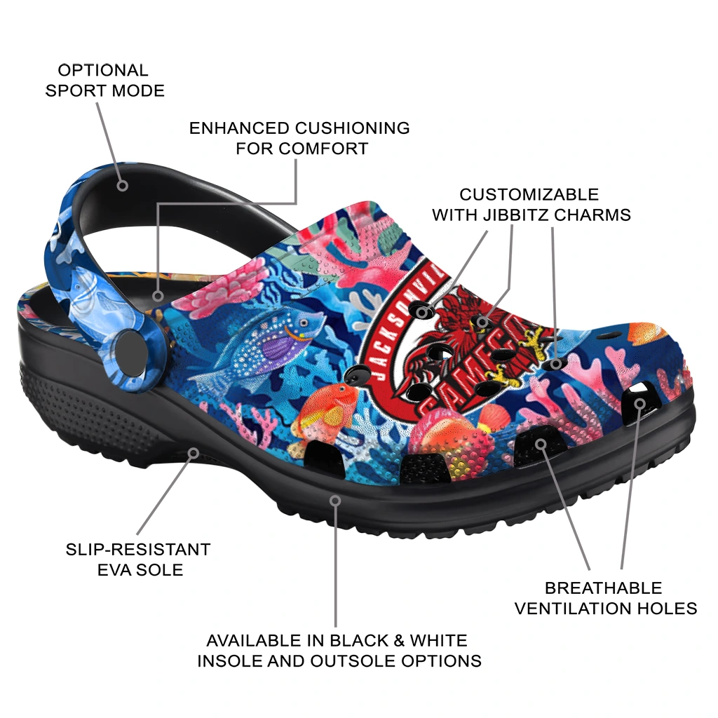 jacksonville state gamecocks ocean wonders clogs new arrival jacksonville state gamecocks ocean wonders clogs new arrival