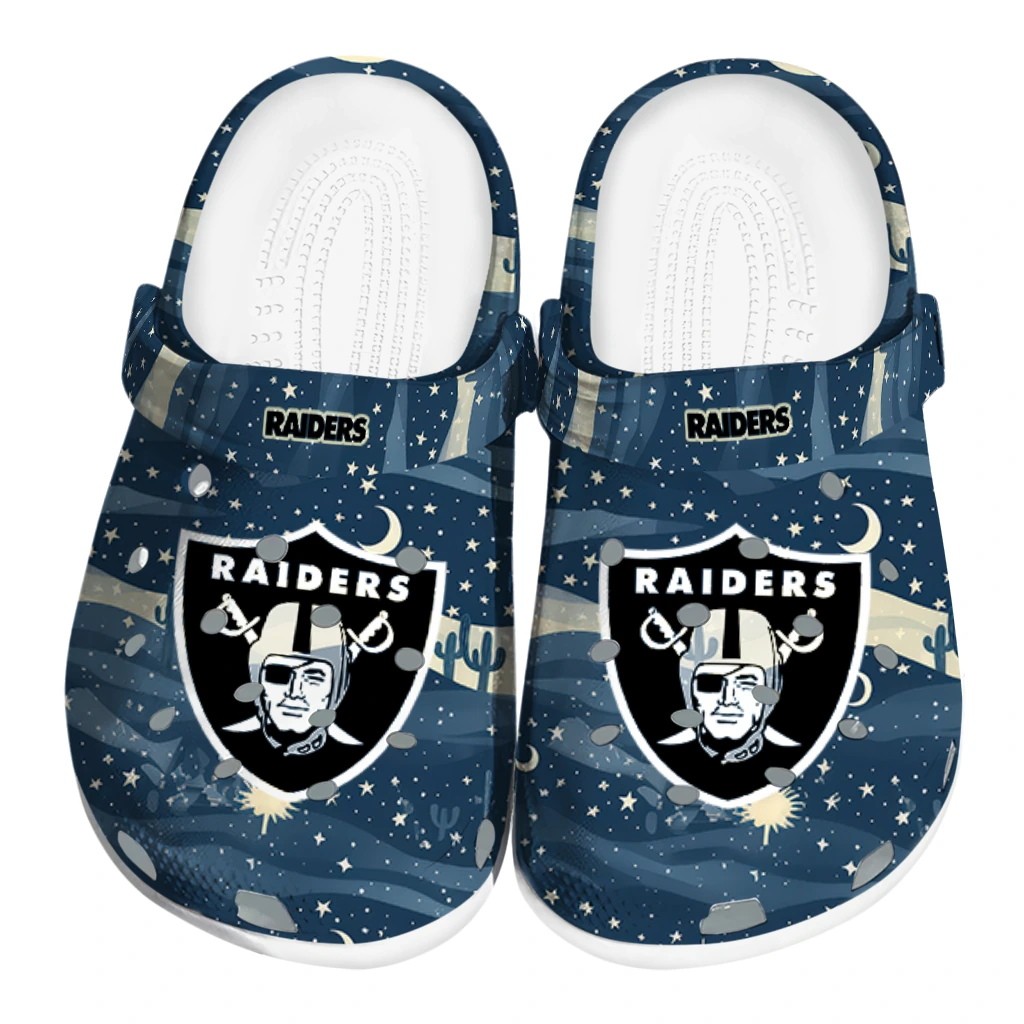 las vegas raiders night cactus clogs best selling las vegas raiders night cactus clogs best selling