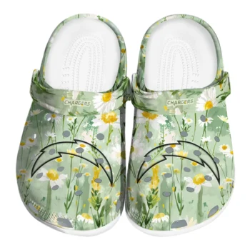 los angeles chargers daisy cluster clogs best selling