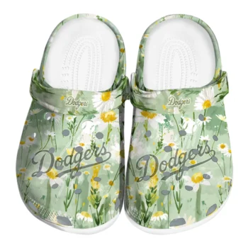 los angeles dodgers daisy cluster clogs best selling