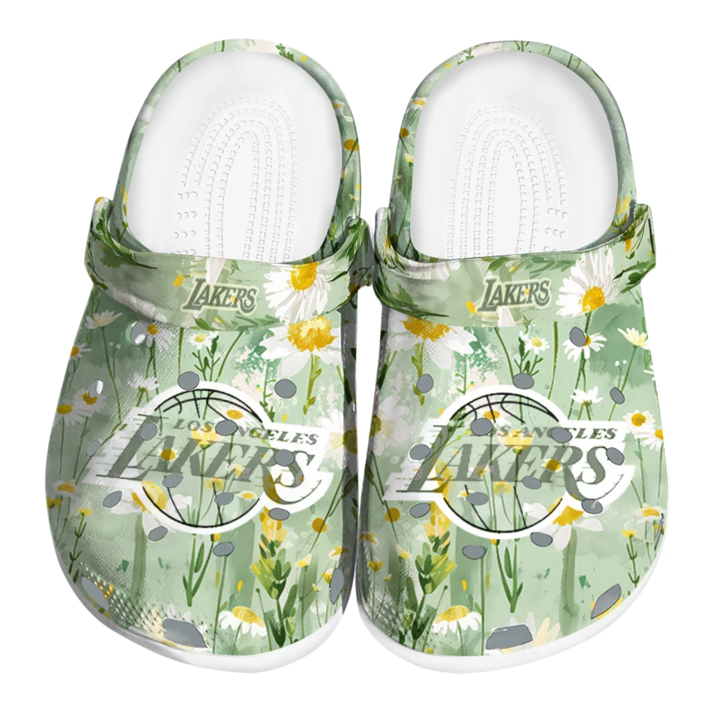 los angeles lakers daisy cluster clogs best selling los angeles lakers daisy cluster clogs best selling
