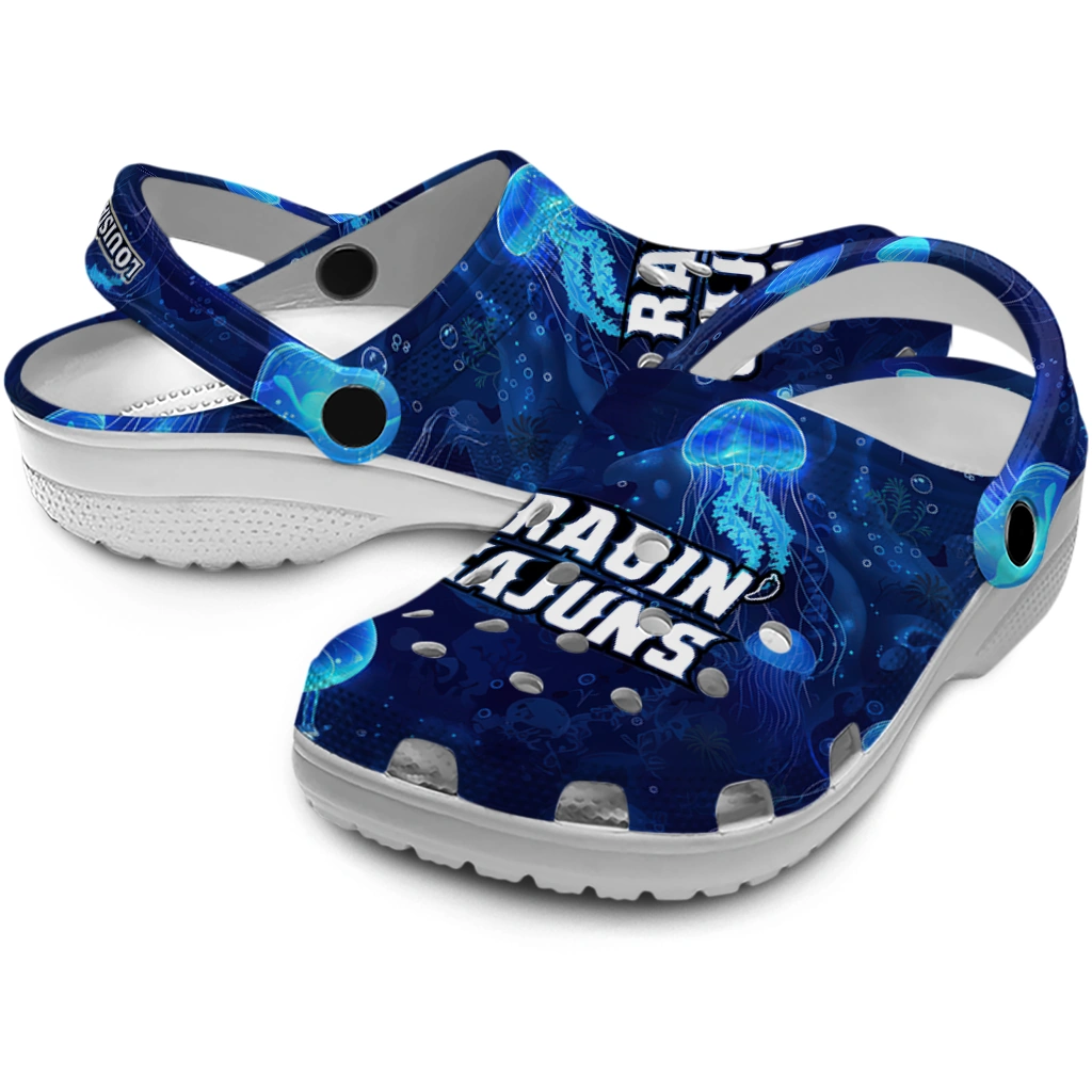 louisiana ragin cajuns jellyfish ocean clogs high quality louisiana ragin cajuns jellyfish ocean clogs high quality