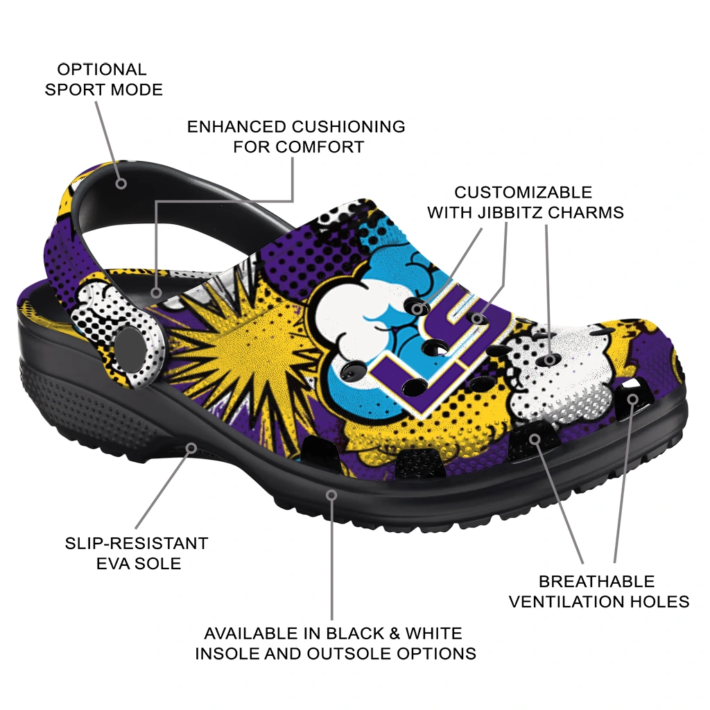 lsu tigers cloud splash clogs new arrival lsu tigers cloud splash clogs new arrival