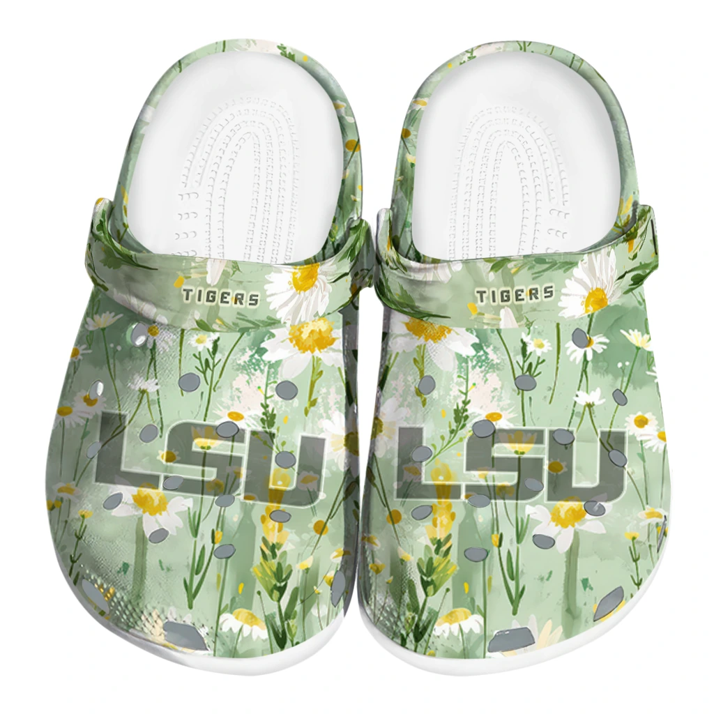 lsu tigers daisy cluster clogs best selling lsu tigers daisy cluster clogs best selling