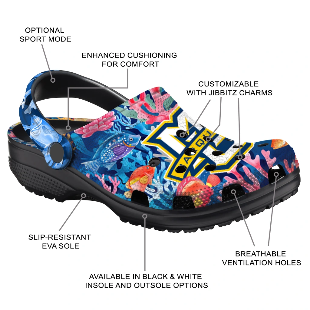 marquette golden eagles ocean wonders clogs new arrival marquette golden eagles ocean wonders clogs new arrival