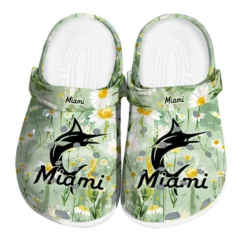 miami marlins daisy cluster clogs best selling
