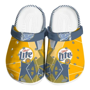 miller lite mosaic pattern yellow blue clogs best selling hey clogs