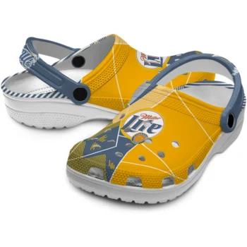miller lite mosaic pattern yellow blue clogs high quality hey clogs