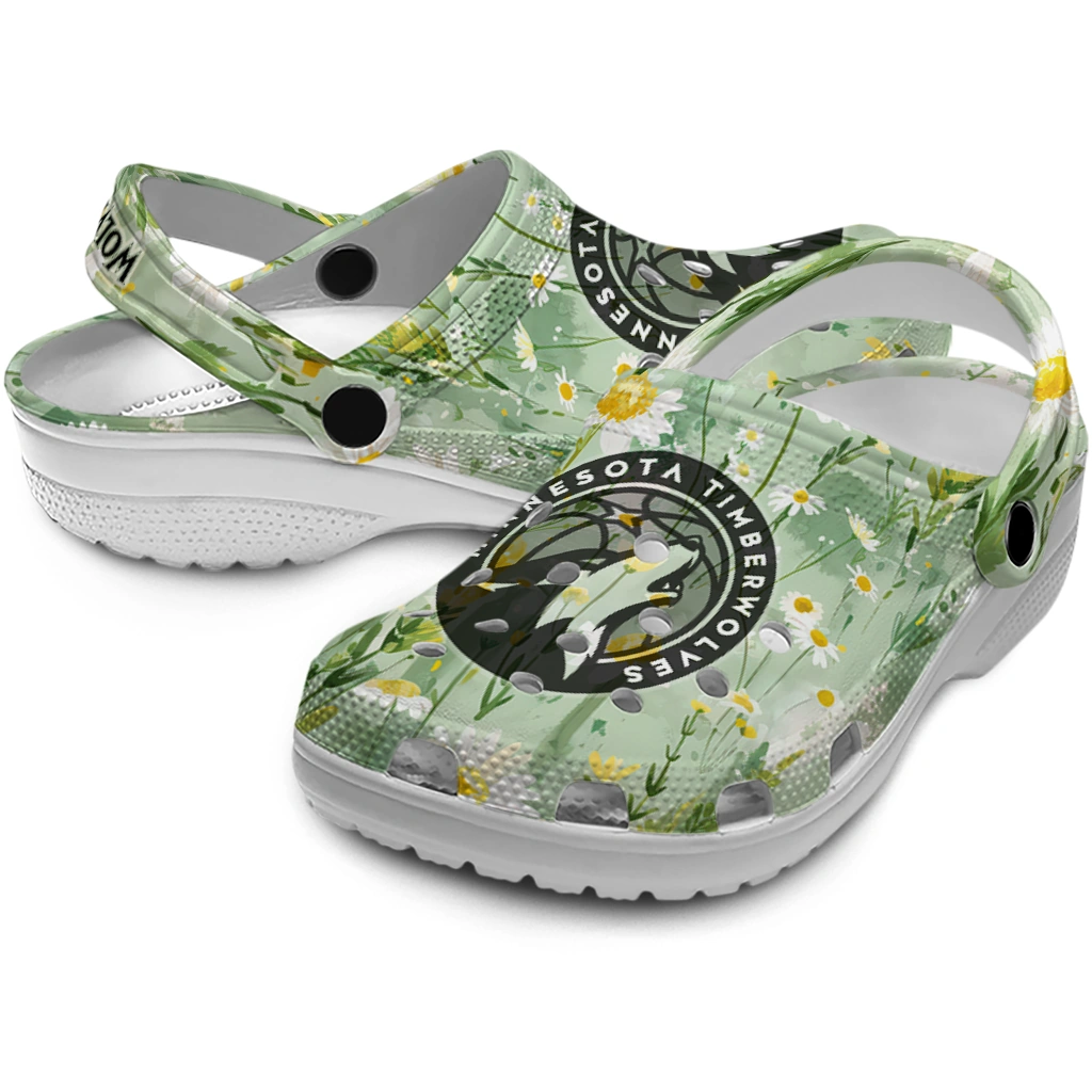 minnesota timberwolves daisy cluster clogs high quality minnesota timberwolves daisy cluster clogs high quality