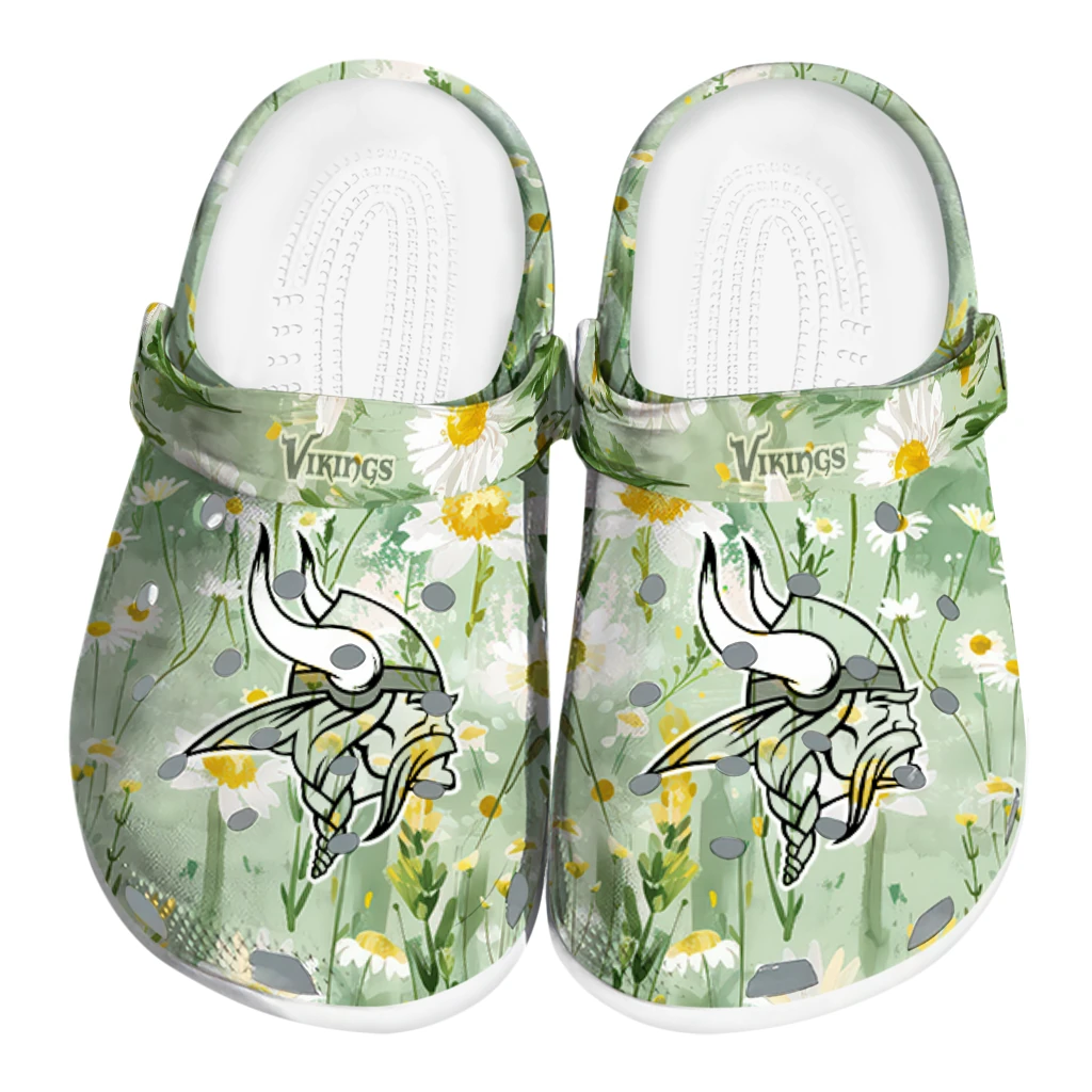 minnesota vikings daisy cluster clogs best selling minnesota vikings daisy cluster clogs best selling