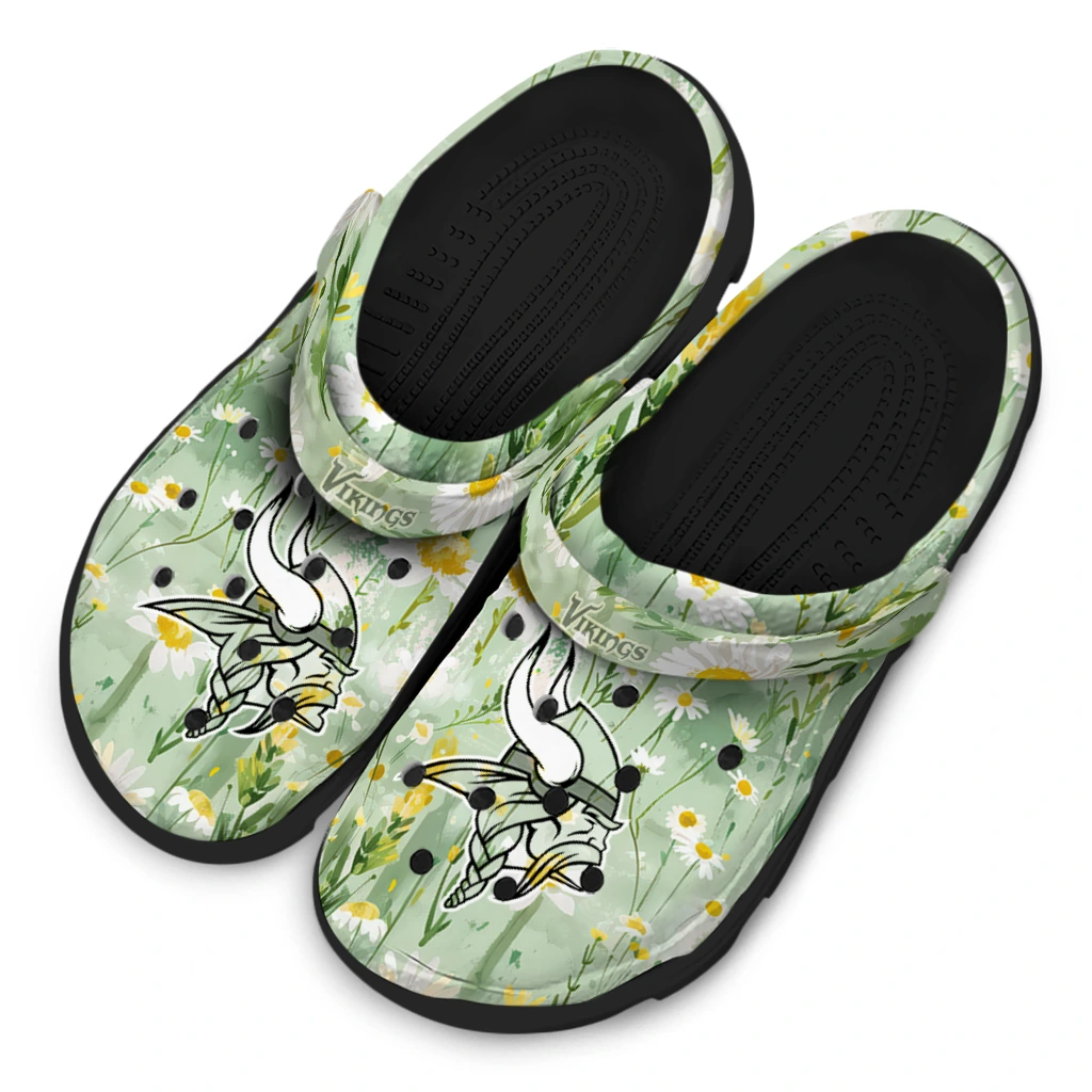 minnesota vikings daisy cluster clogs latest model minnesota vikings daisy cluster clogs latest model