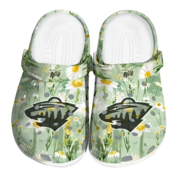 minnesota wild daisy cluster clogs best selling