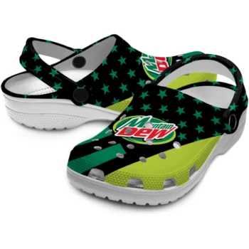 mountain dew green stars black green clogs high quality hey clogs