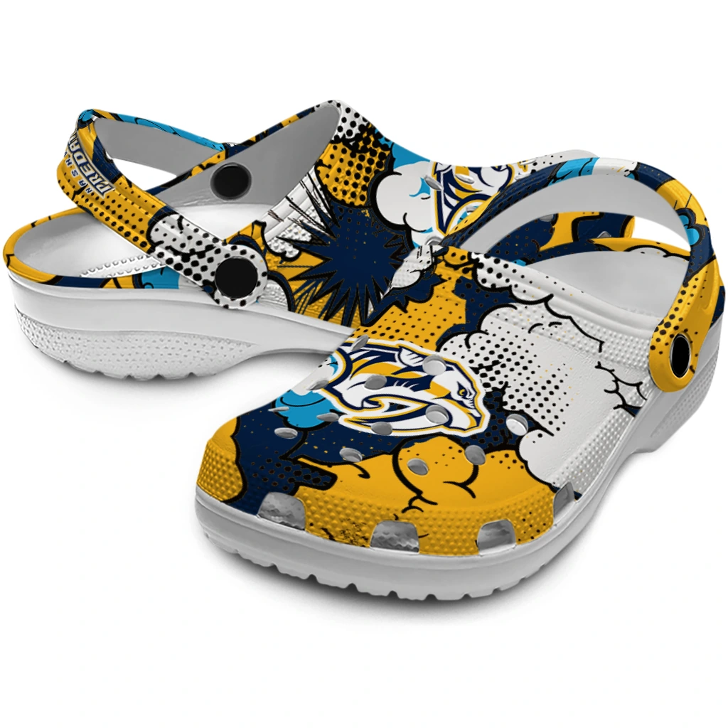 nashville predators cloud splash clogs high quality nashville predators cloud splash clogs high quality