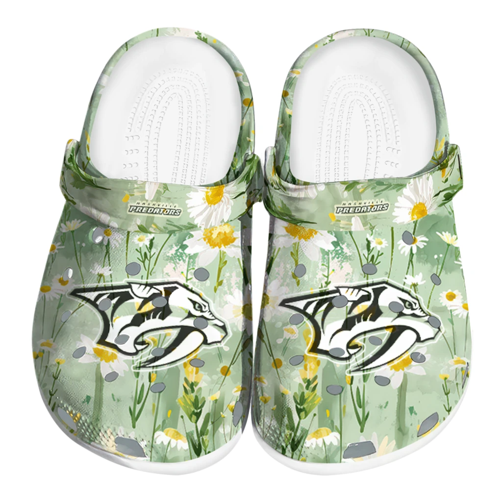 nashville predators daisy cluster clogs best selling nashville predators daisy cluster clogs best selling