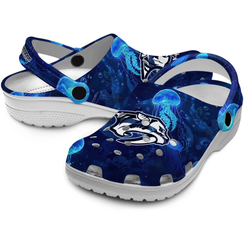 nashville predators jellyfish ocean clogs high quality nashville predators jellyfish ocean clogs high quality