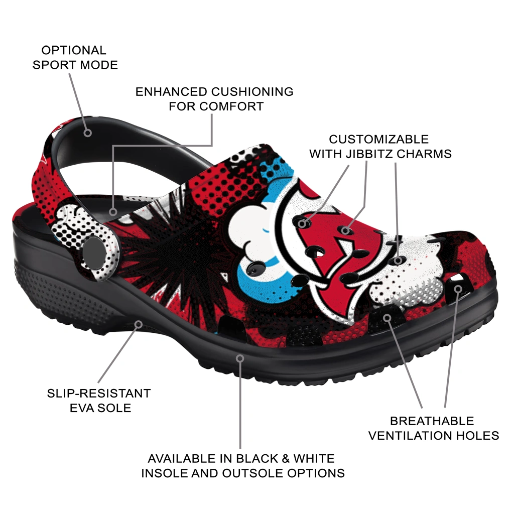 new jersey devils cloud splash clogs new arrival new jersey devils cloud splash clogs new arrival