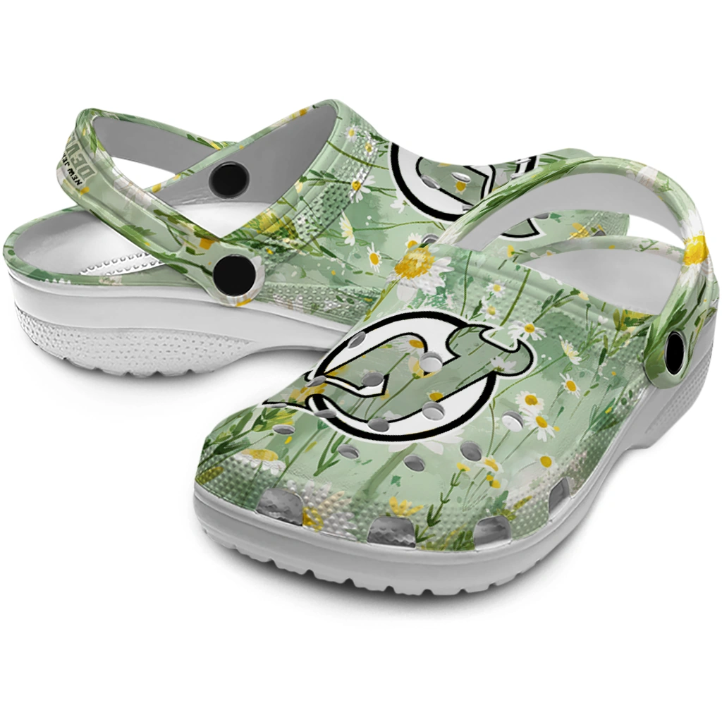 new jersey devils daisy cluster clogs high quality new jersey devils daisy cluster clogs high quality