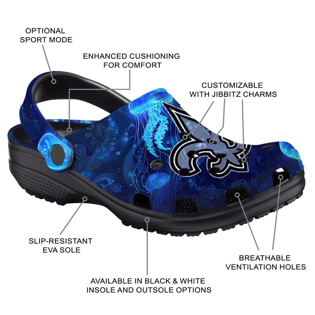 new orleans saints jellyfish ocean clogs new arrival new orleans saints jellyfish ocean clogs new arrival