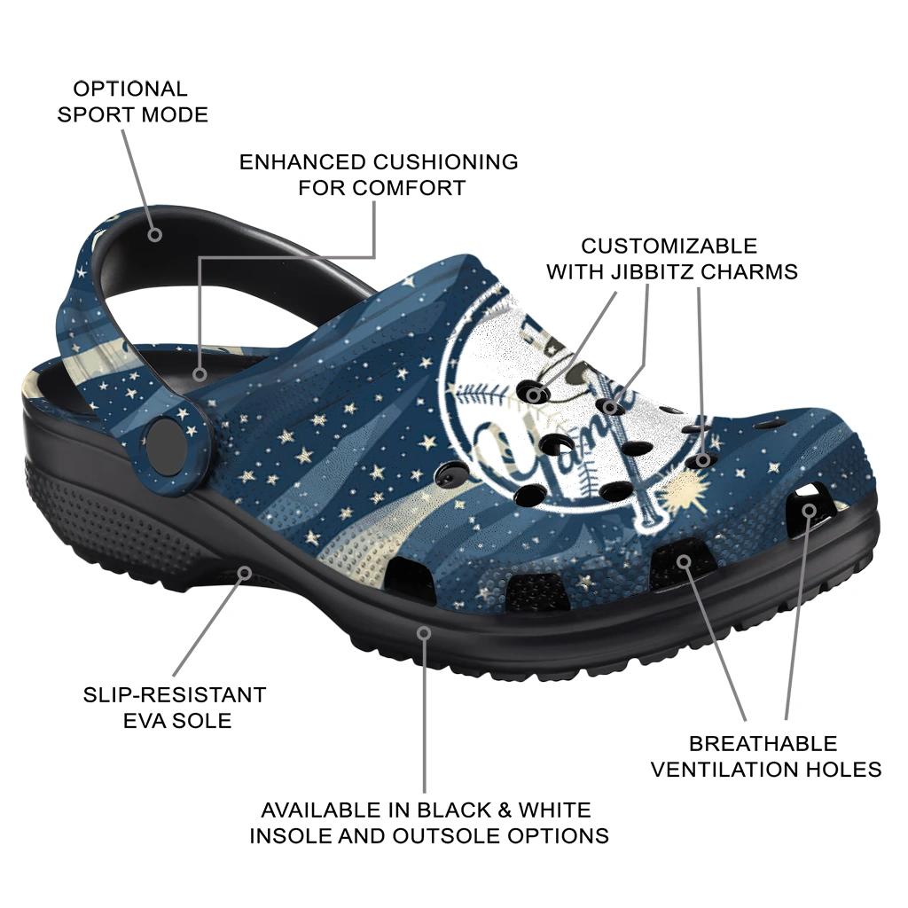 new york yankees night cactus clogs new arrival new york yankees night cactus clogs new arrival