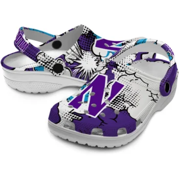 northwestern wildcats cloud splash clogs high quality