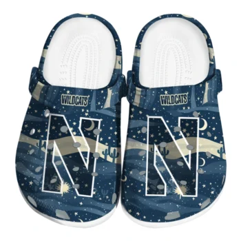 northwestern wildcats night cactus clogs best selling