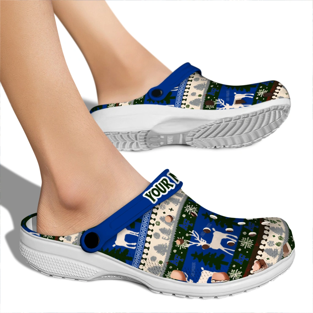 personalized air force falcons christmas motif clogs fashion forward personalized air force falcons christmas motif clogs fashion forward