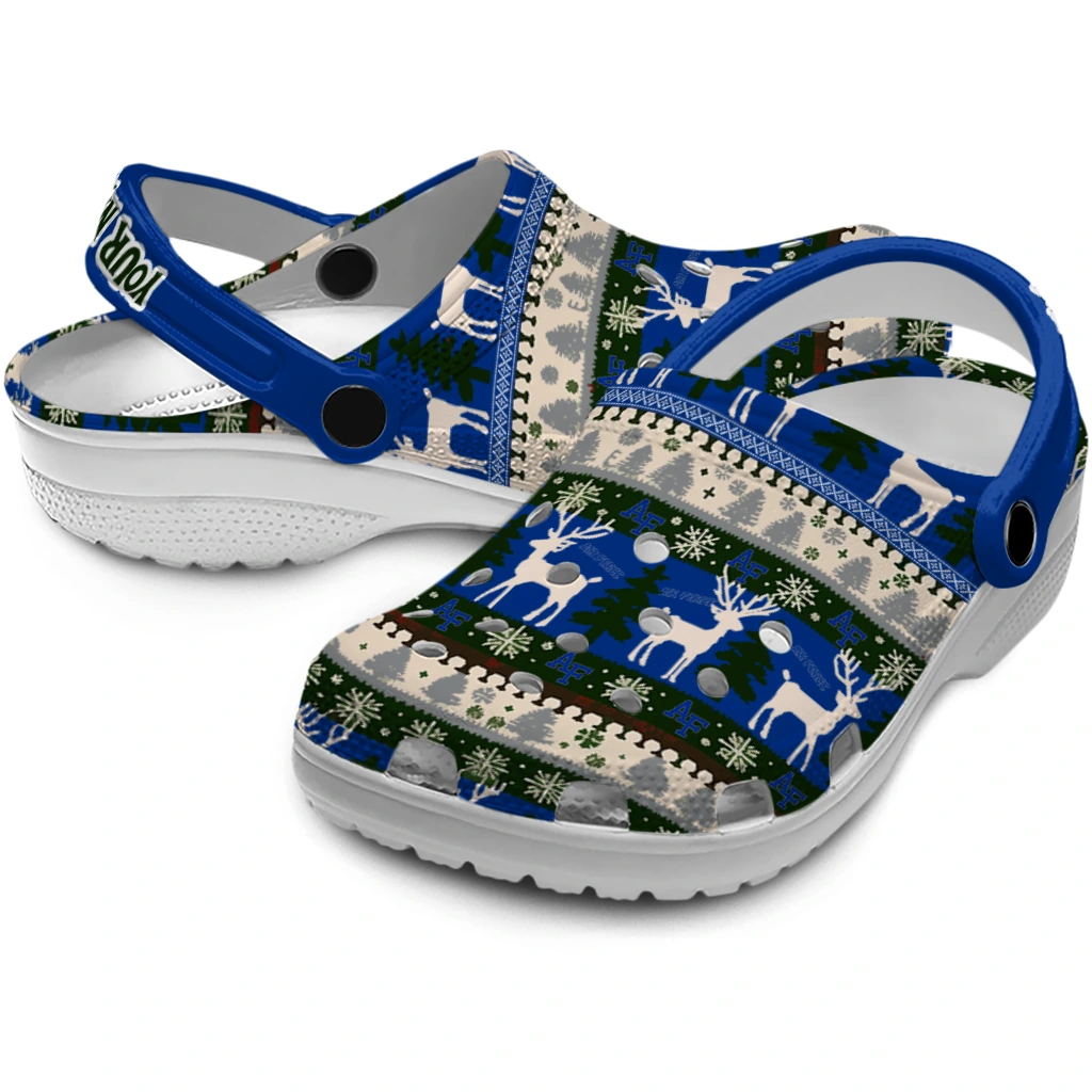 personalized air force falcons christmas motif clogs high quality personalized air force falcons christmas motif clogs high quality