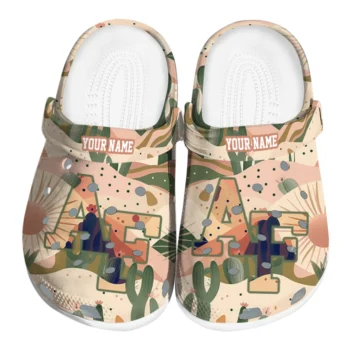 personalized air force falcons desert cactus pattern clogs best selling